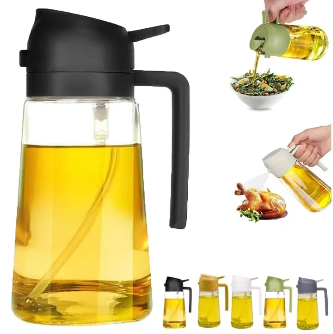 2-in-1 Glass Oil Sprayer and Dispenser