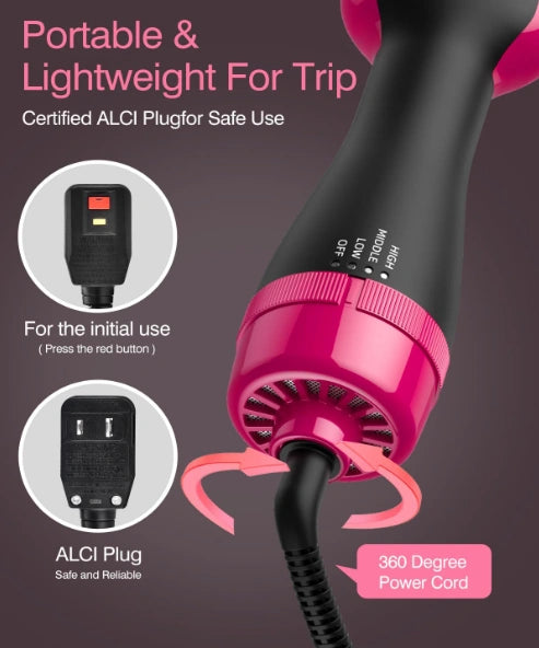 3-IN-1 Hot Air Brush & Straightener