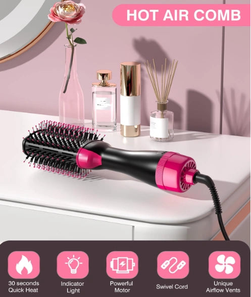 3-IN-1 Hot Air Brush & Straightener